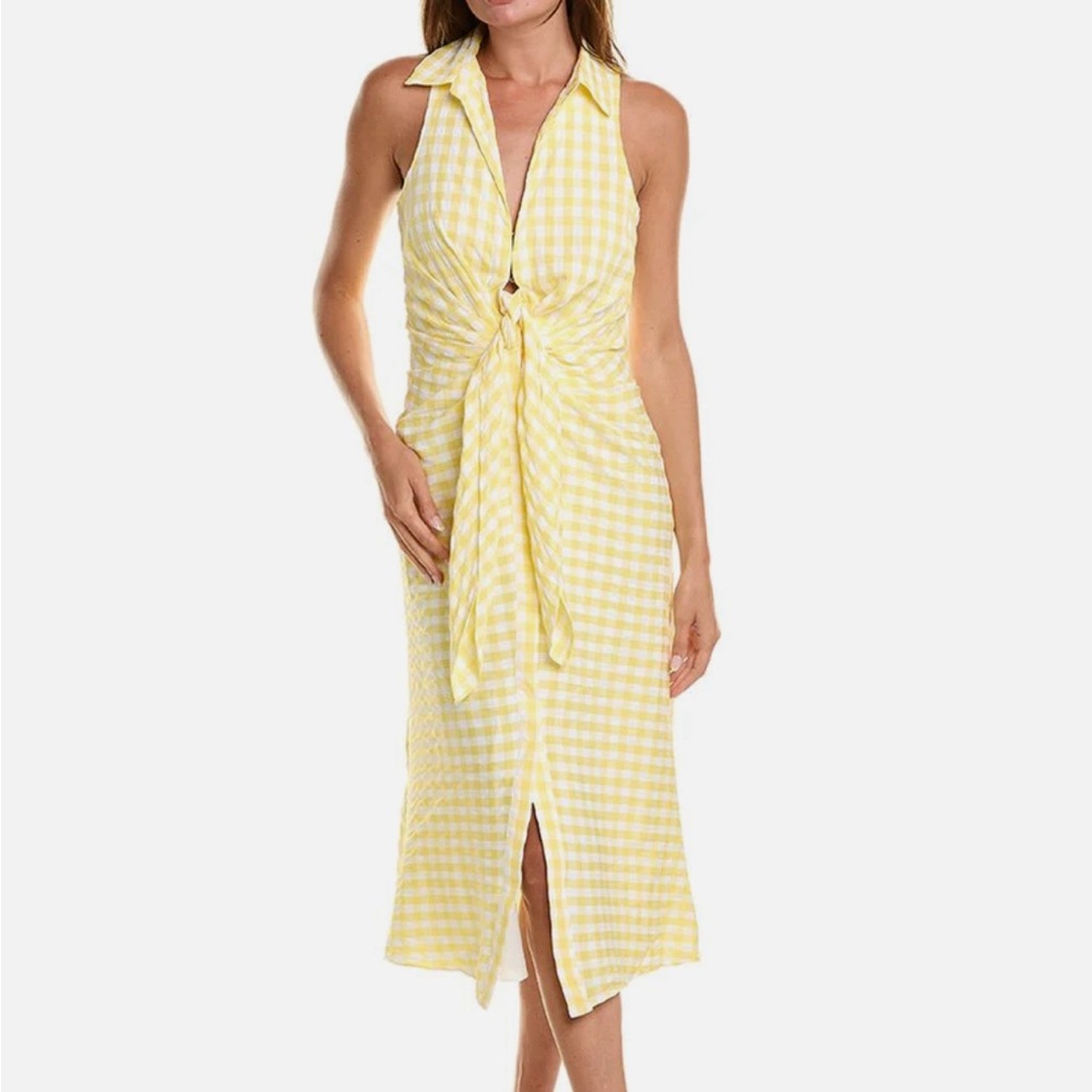 Likely Yellow Gingham Rommia Shirtdress